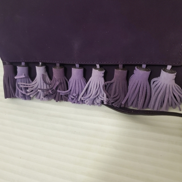 Rebecca Minkoff Sofia Purple Leather/Suede Clutch/Crossbody - Picture 15 of 15